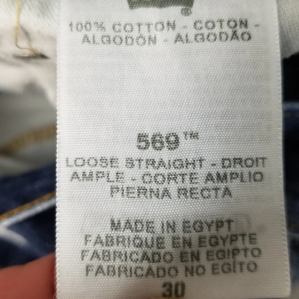 Levi's Shorts Mens 30 Blue 569 Loose Straight Denim Mid Wash Cotton Casual
